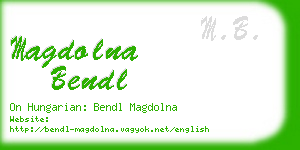 magdolna bendl business card